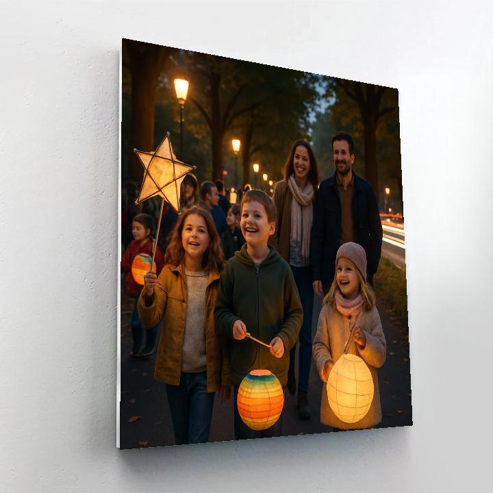 Lantern Parade For Children paint by color