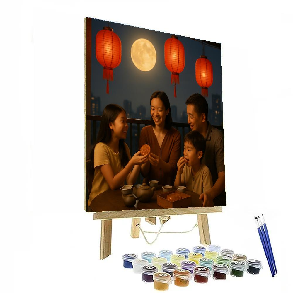 Harvest Moon Mid Autumn Cake Share Paint by numbers art
