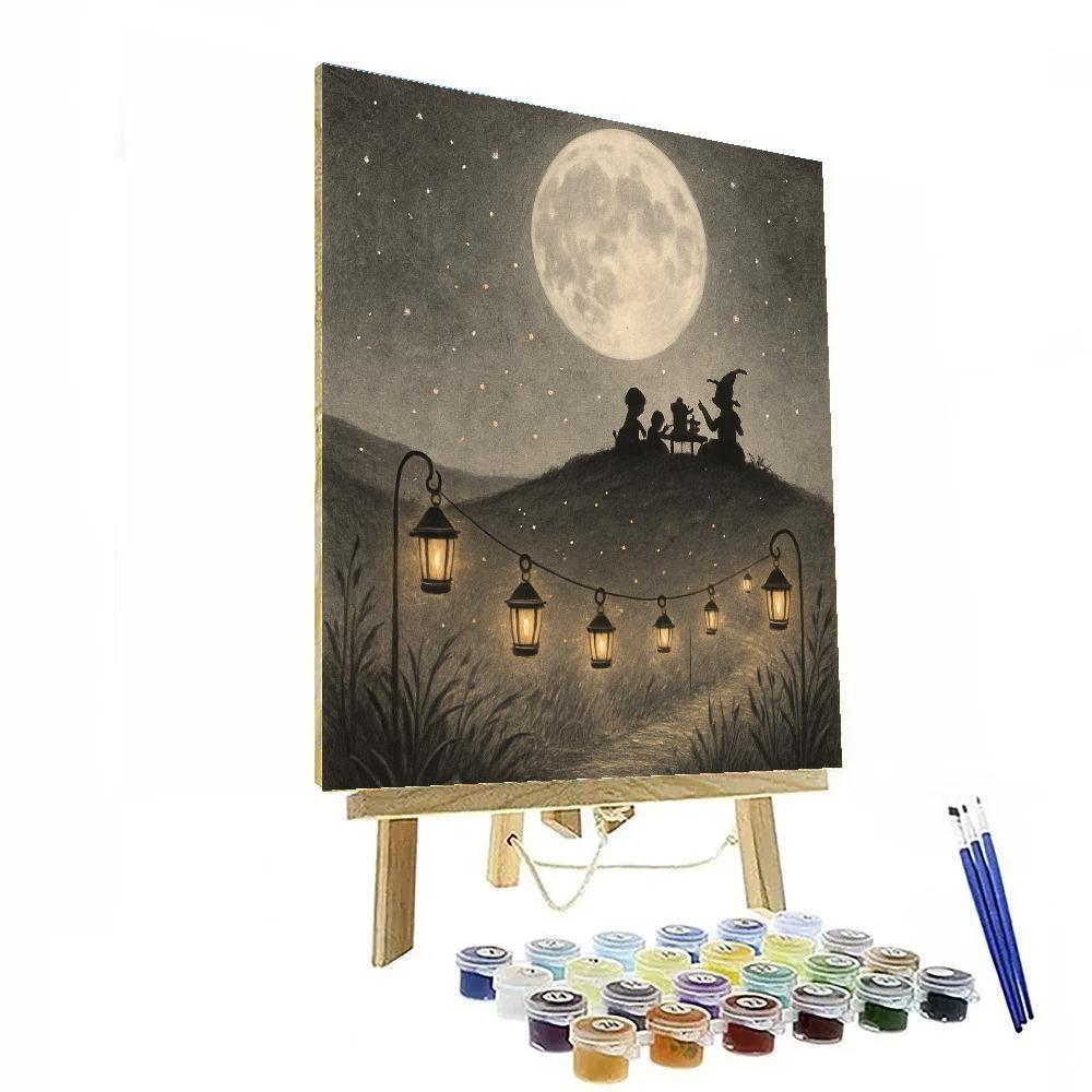 Lanterns Over Thistledown paint by number