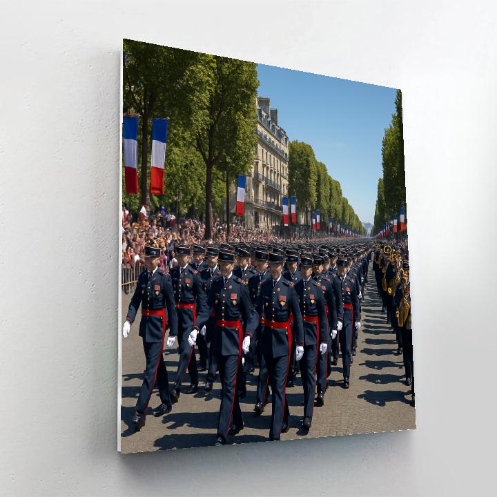 Bastille Day Parade March Paint by numbers art
