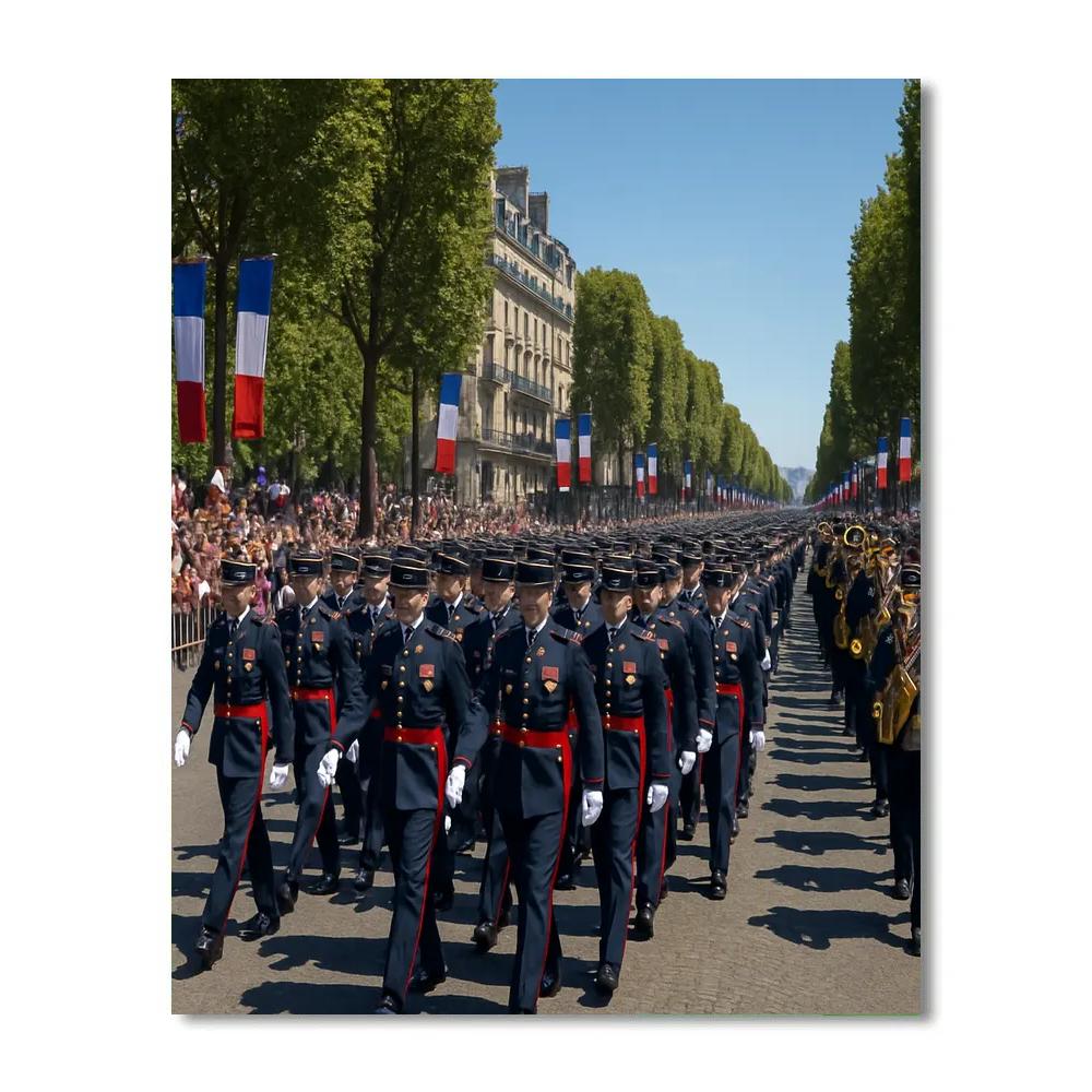 Bastille Day Parade March Paint by numbers art