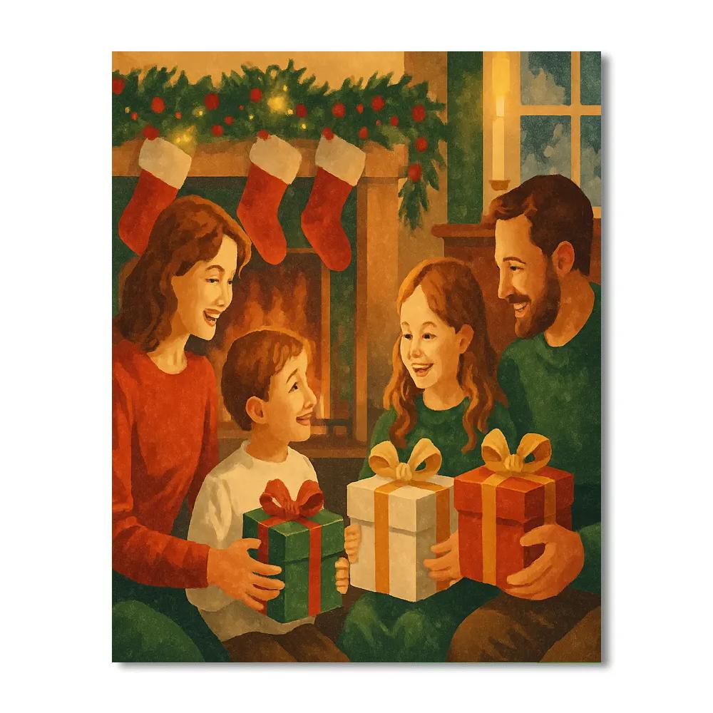Gifts Around The Hearth paint by numbers