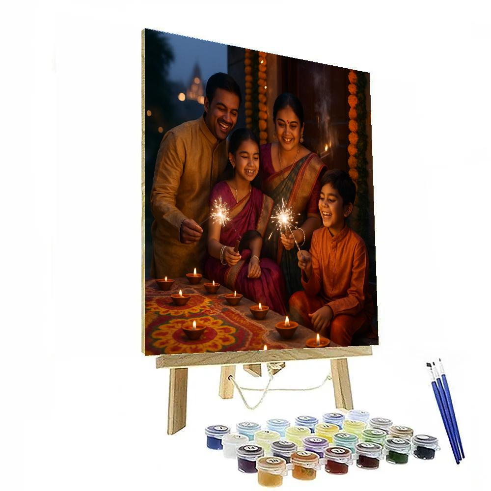 Diwali Evening Celebration In India Paint by numbers art