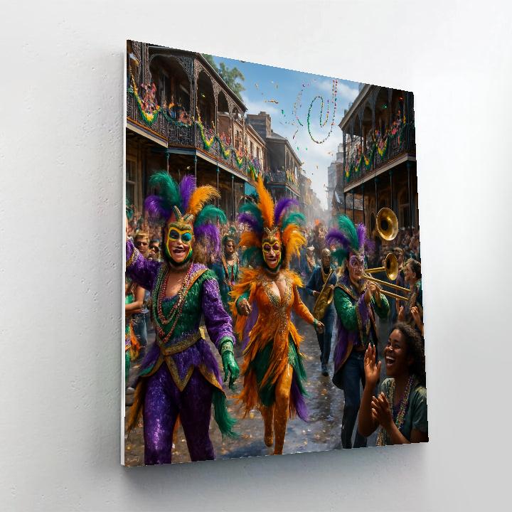 Mardi Gras Masquerade Parade painting number kit