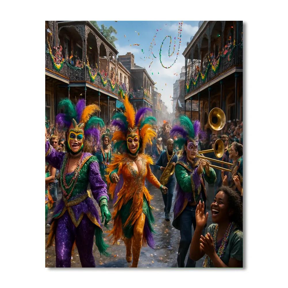 Mardi Gras Masquerade Parade painting number kit