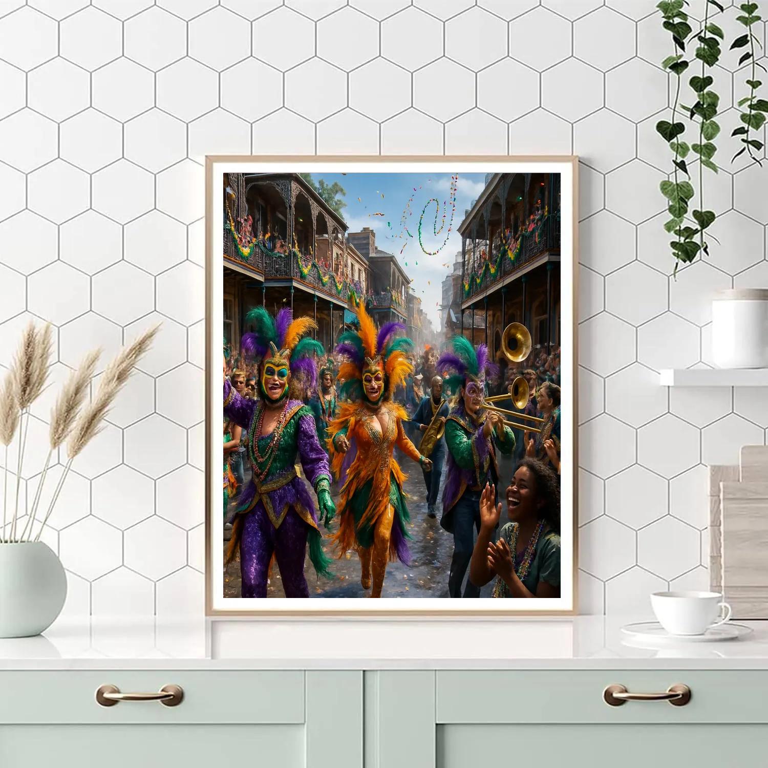 Mardi Gras Masquerade Parade painting number kit