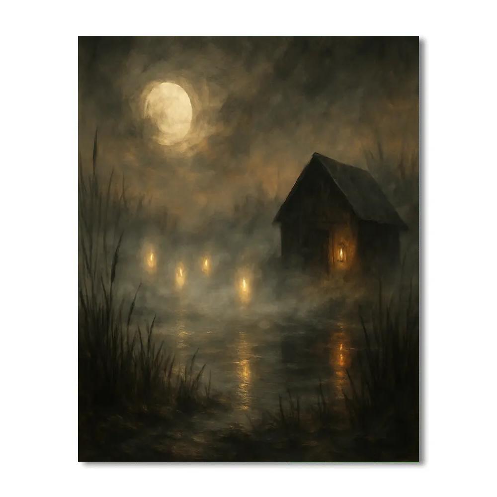 Ghostlight Over Fen paint by numbers