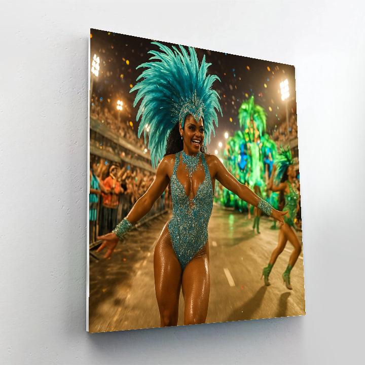 Carnival Samba Dancers In Rio paint by color