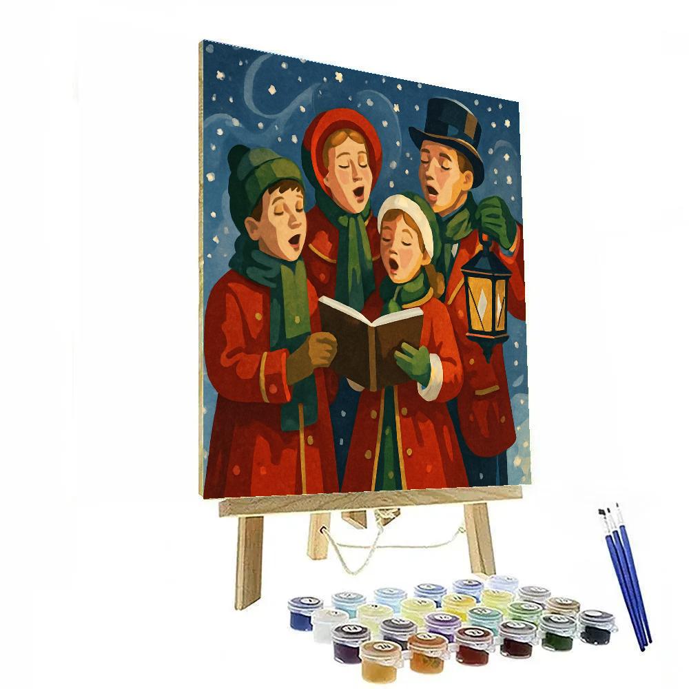Snowflake Carol Chorus paint by color