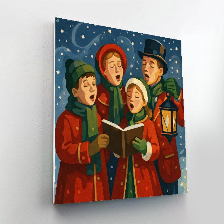 Snowflake Carol Chorus paint by color