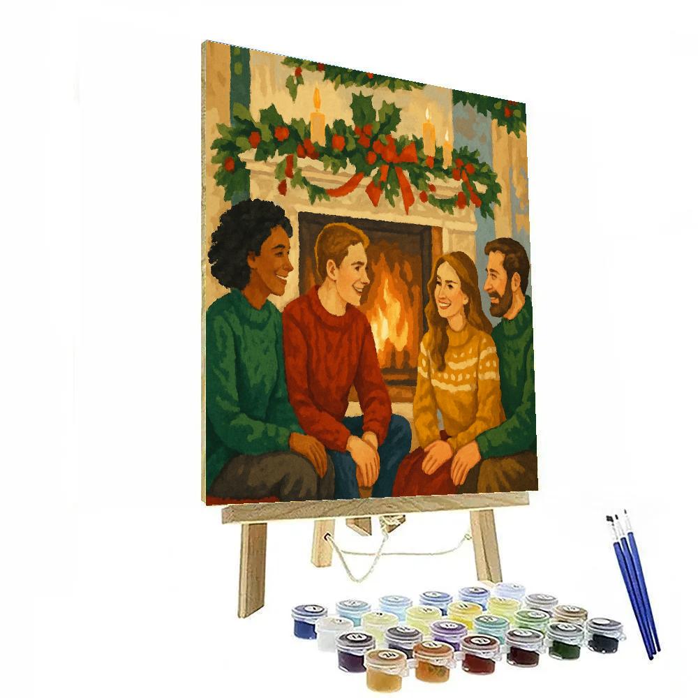 Festive Hearthside Friends Paint by numbers kits