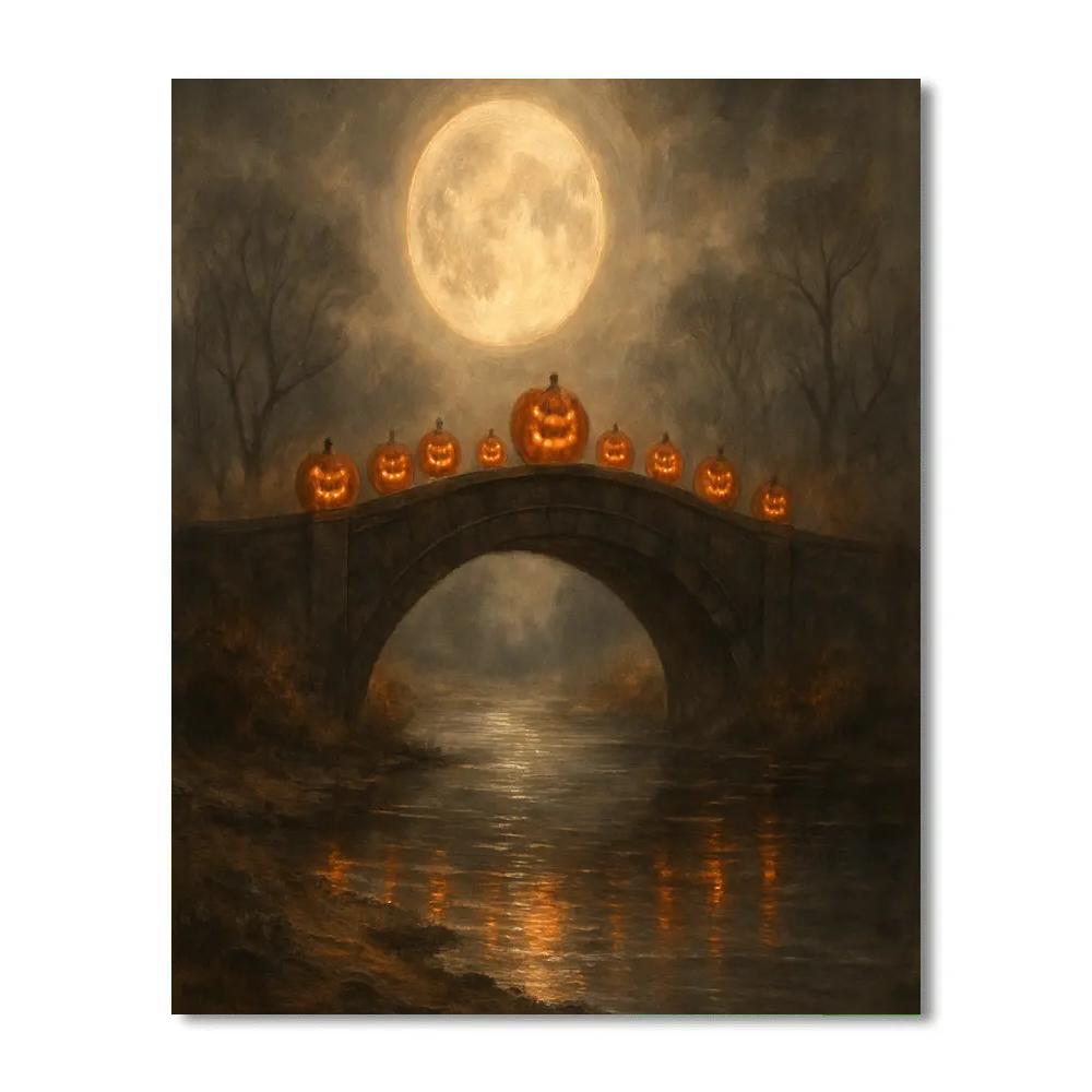 Moonbridge Pumpkin Crossing Painting by numbers kit
