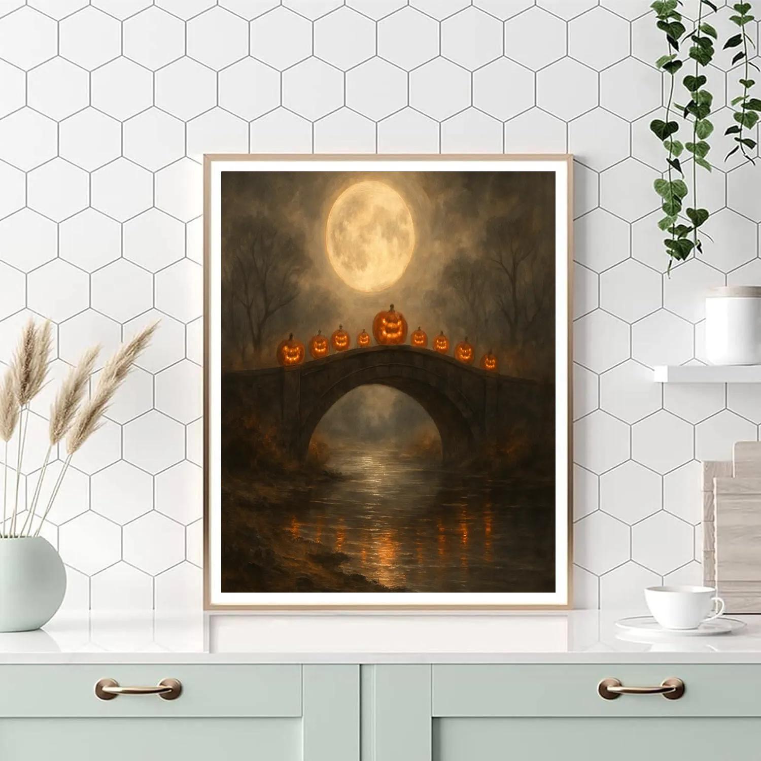 Moonbridge Pumpkin Crossing Painting by numbers kit