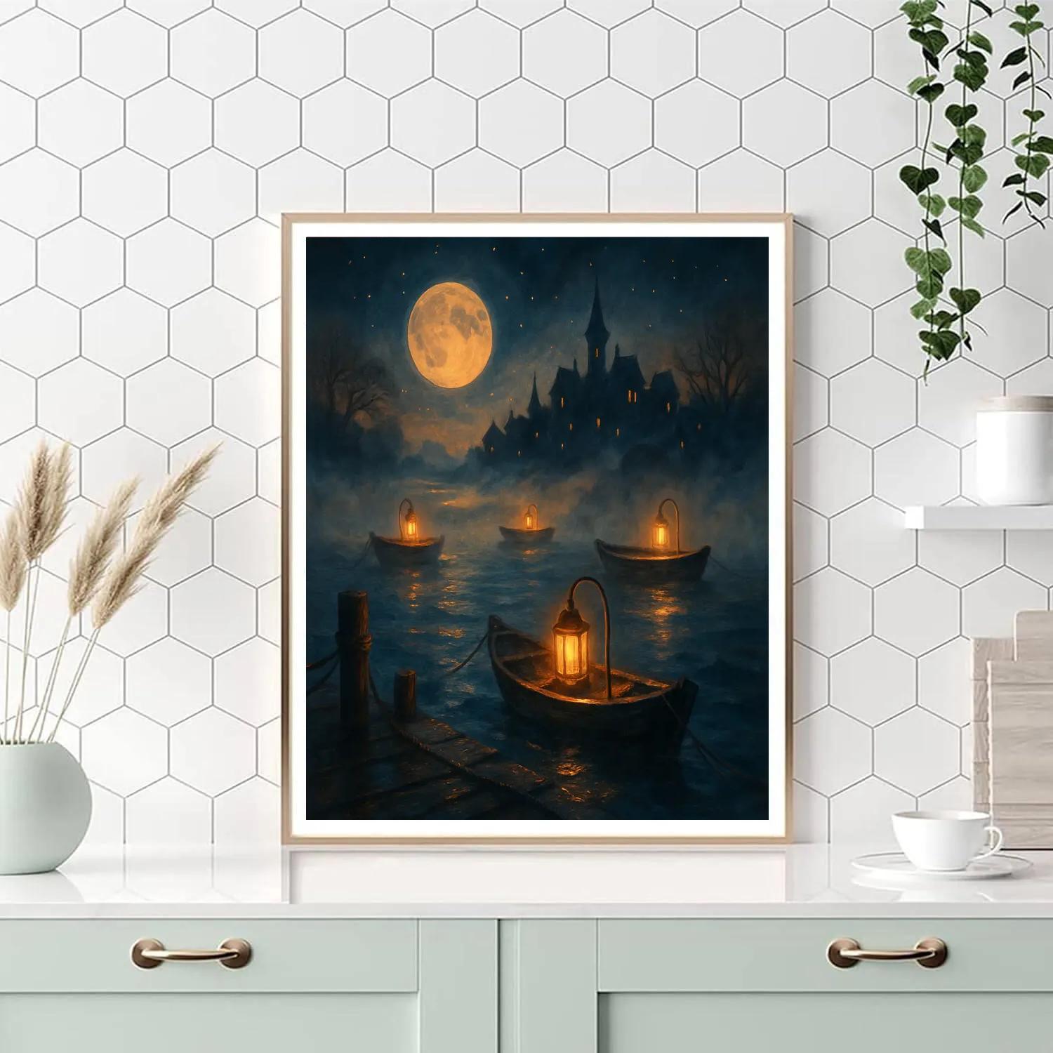 Lantern Harbor Of The Lost Number painting