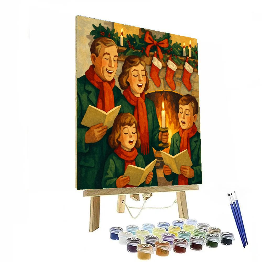 Holiday Hearth Song paint by number