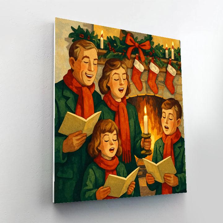 Holiday Hearth Song paint by number