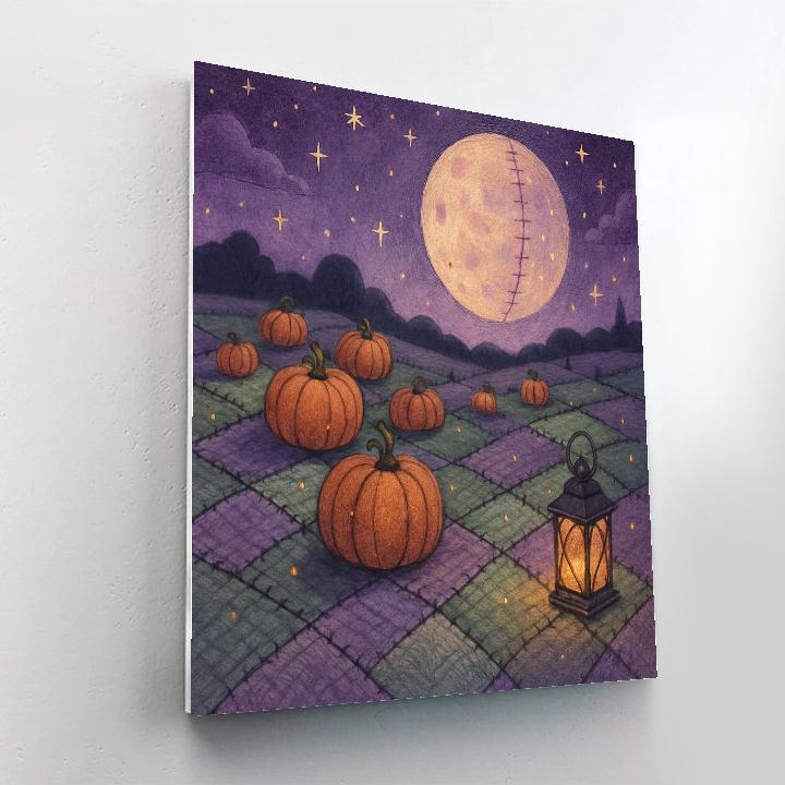 Stitched Lantern Field Paint by numbers kits