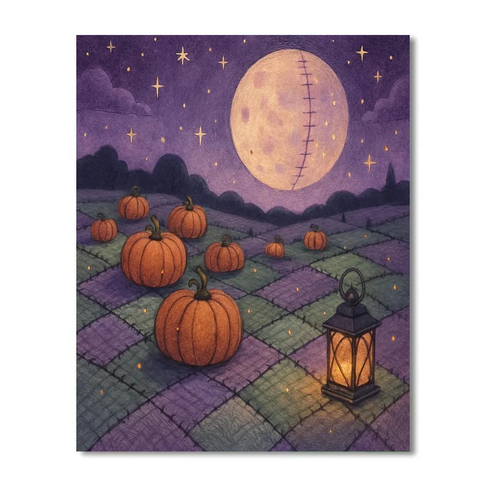 Stitched Lantern Field Paint by numbers kits