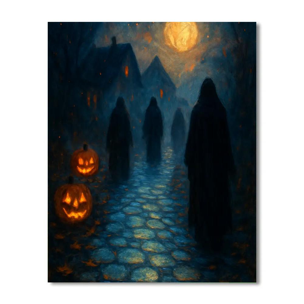 Phosphor Lane Lanterns Number painting