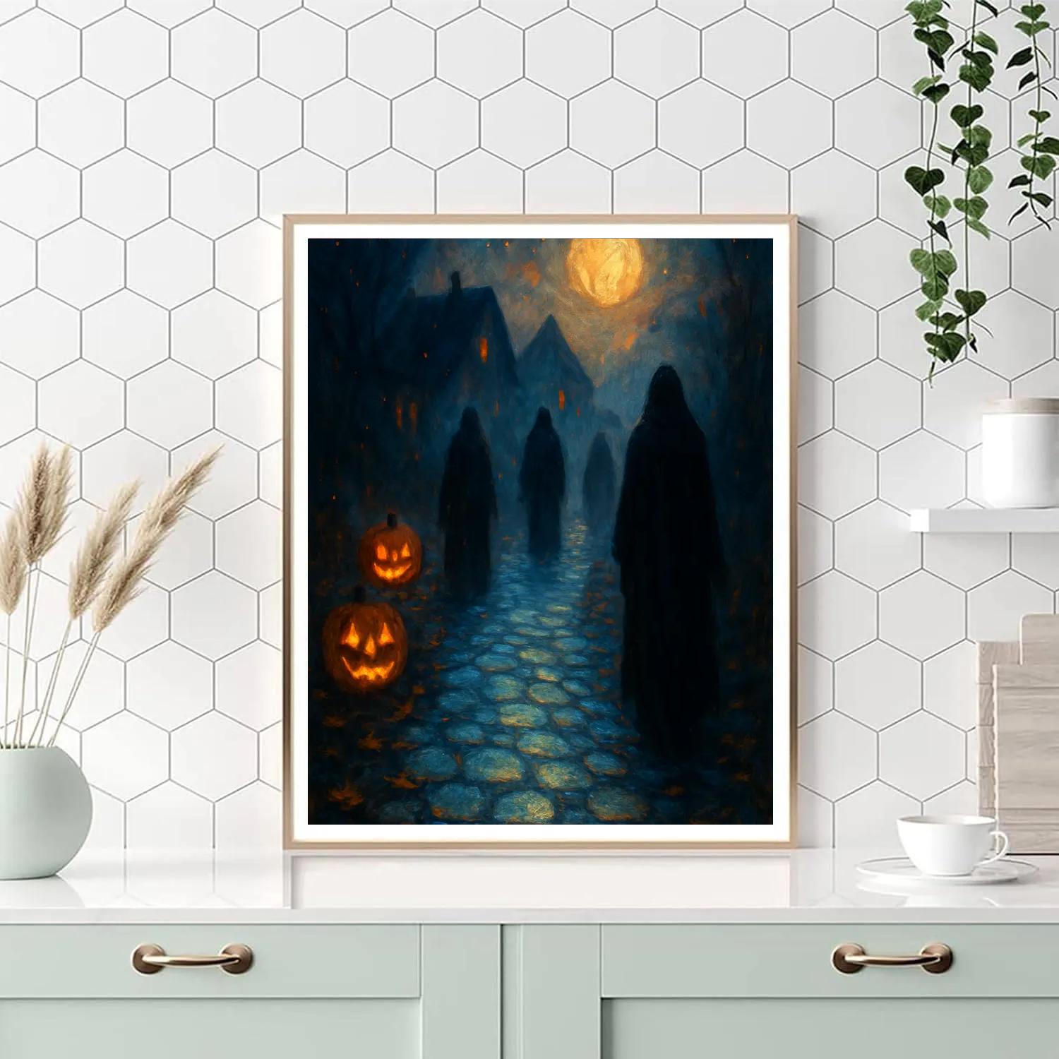 Phosphor Lane Lanterns Number painting