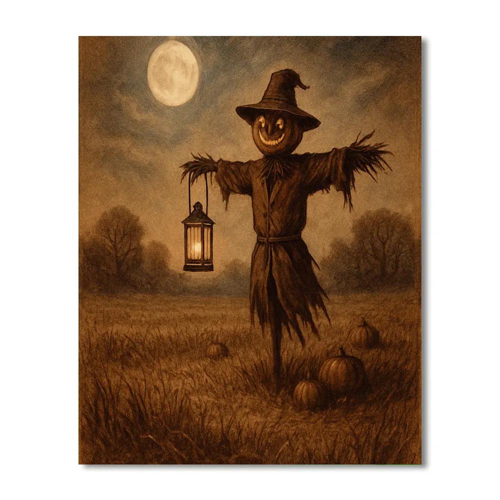 Sepia Harvest Lantern Painting by numbers kit