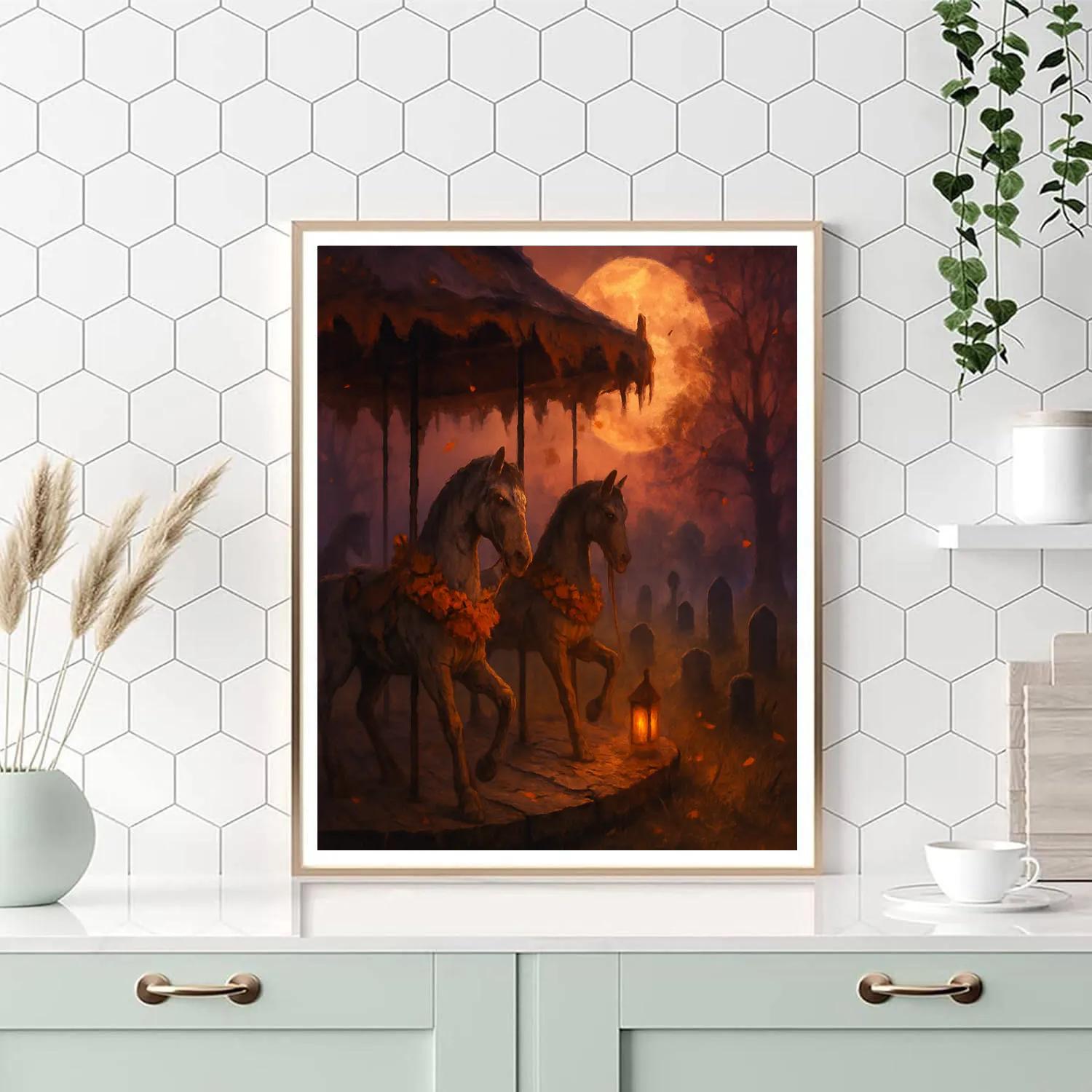 Graveyard Carousel Painting by numbers kit