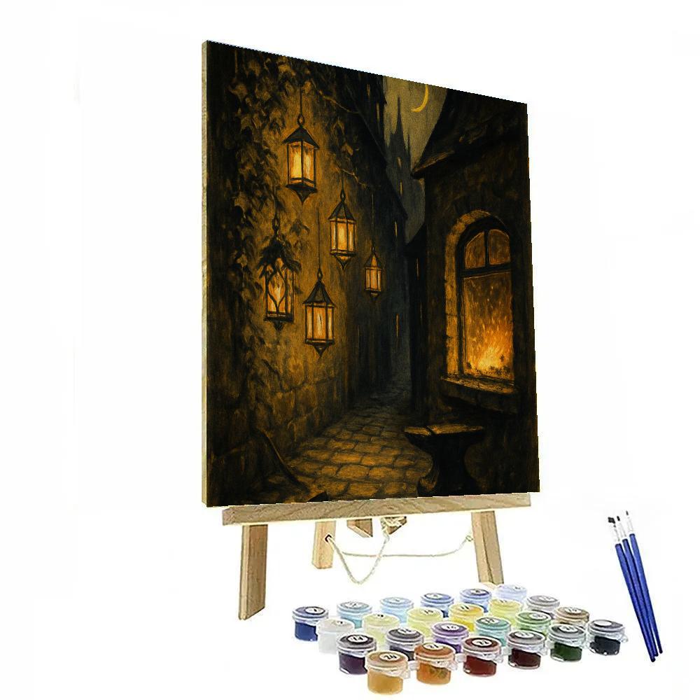 The Lanternsmiths Alley Painting by numbers kit