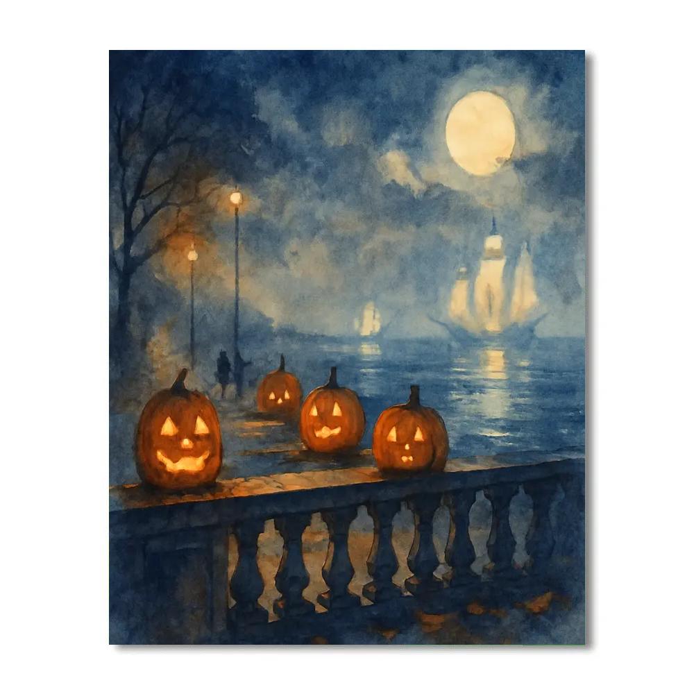 Harvest Lantern Promenade Numbered painting kits