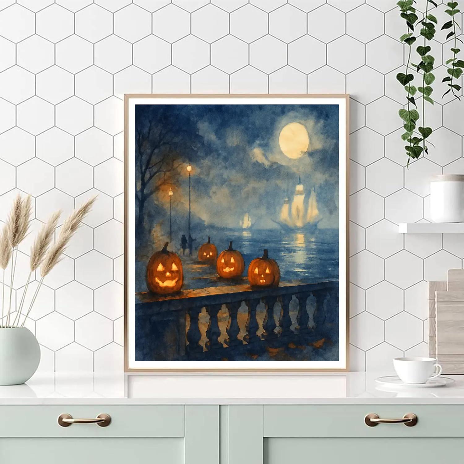 Harvest Lantern Promenade Numbered painting kits