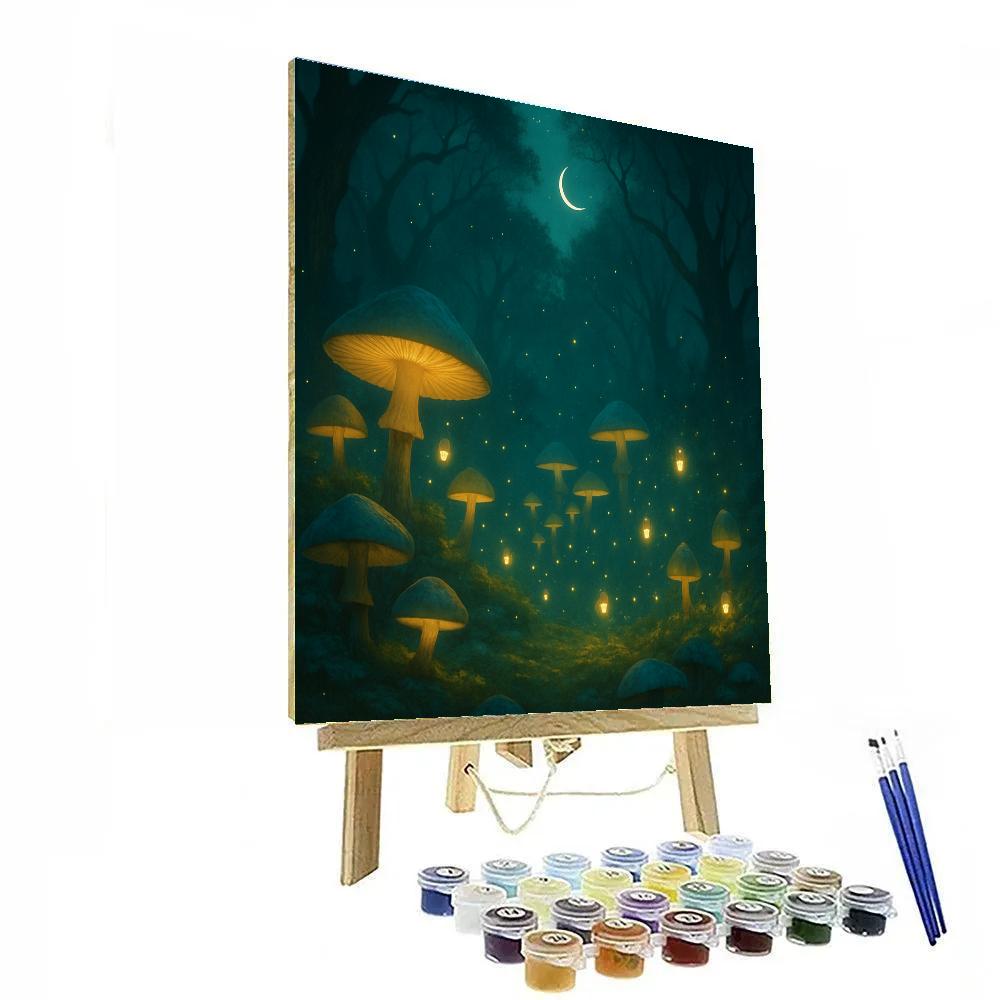 Glowshroom Glen paint by number