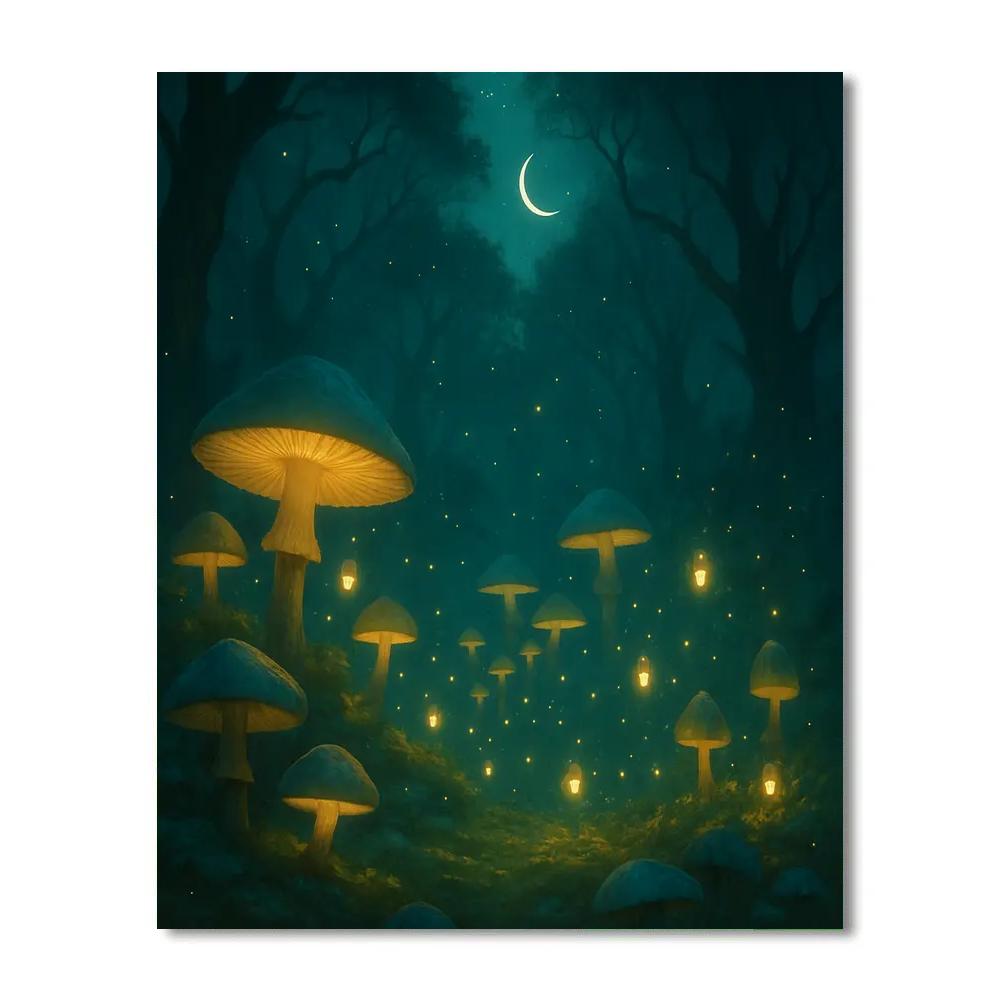 Glowshroom Glen paint by number