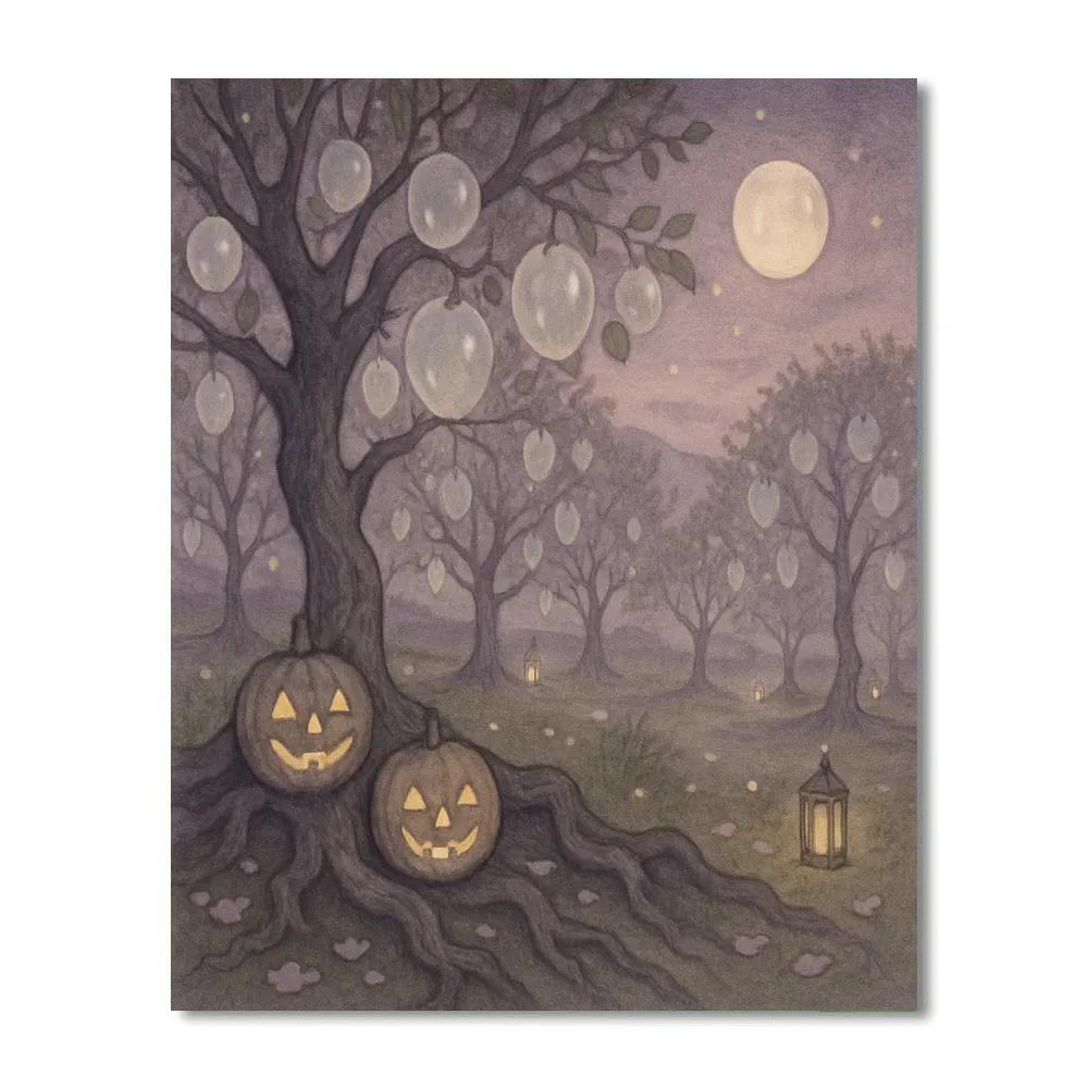 Spectral Orchard Twilight painting number kit