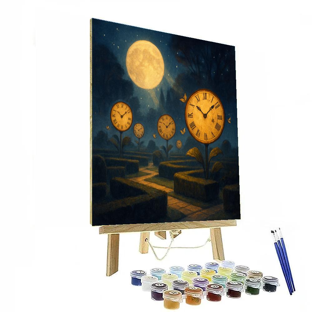 The Hollow Clock Garden Number painting