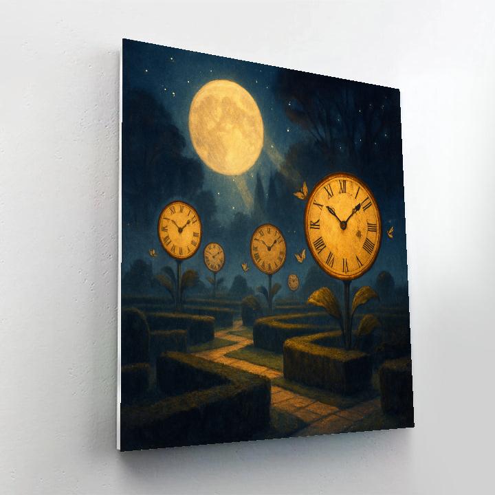 The Hollow Clock Garden Number painting