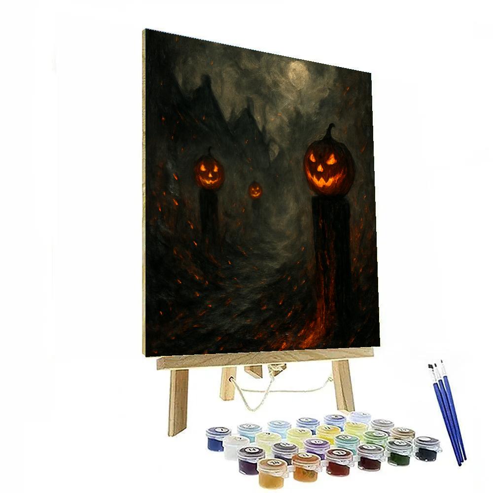 Cinder Lane Lanterns paint by numbers