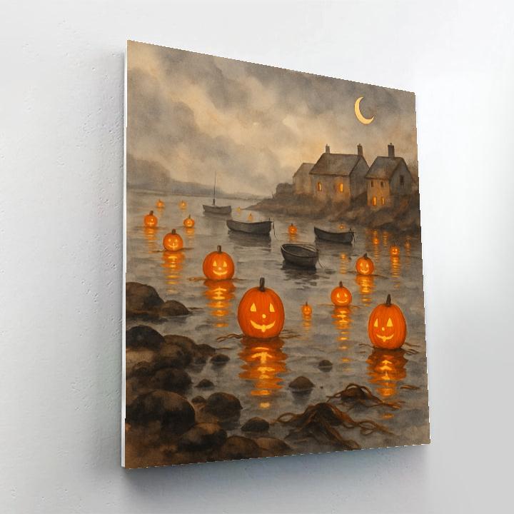 Pumpkin Tide Harbor paint by numbers