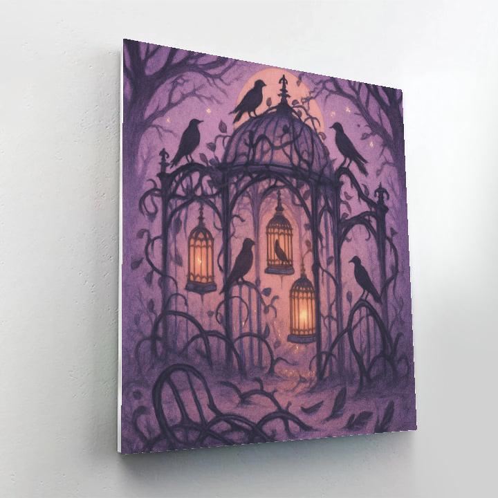 Lanterns At The Ruined Aviary Painting by numbers kit