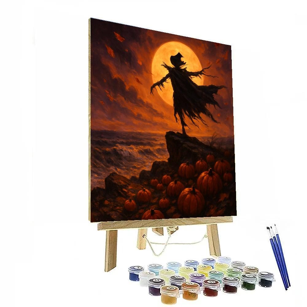 Moonlit Scarecrow Promontory Paint by numbers art