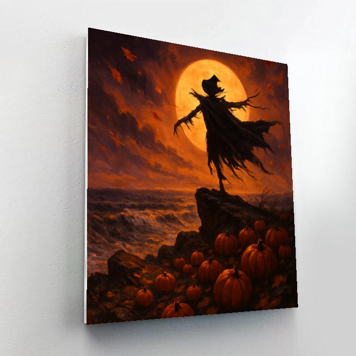 Moonlit Scarecrow Promontory Paint by numbers art