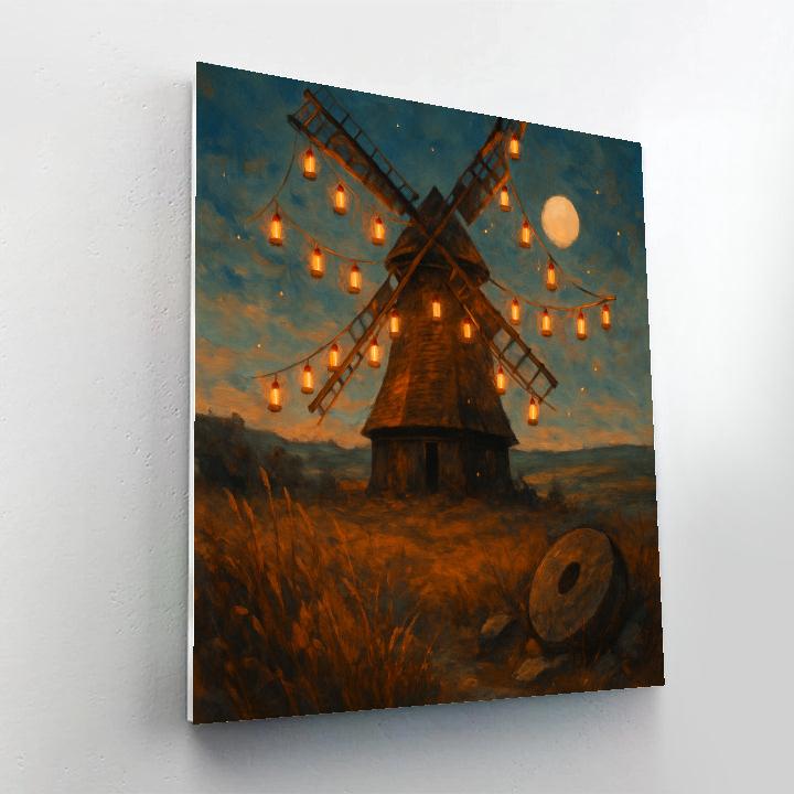 The Winding Lantern Mill paint by number
