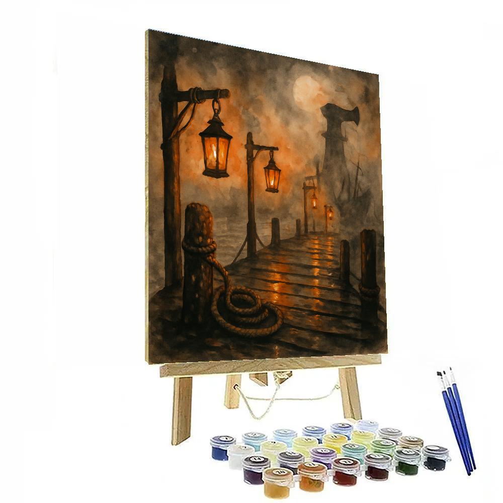 The Lanterns Of Old Wharf paint by number