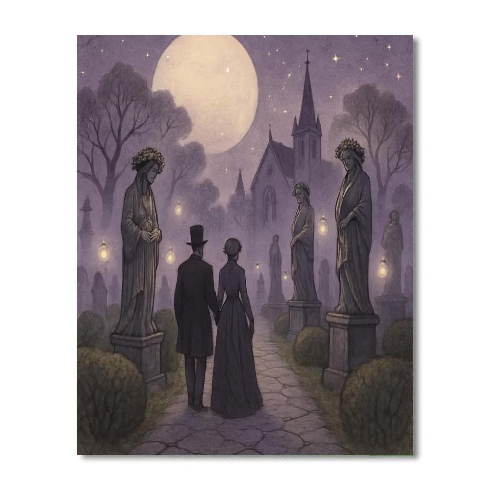 Moonshade Cemetery Promenade Numbered painting kits