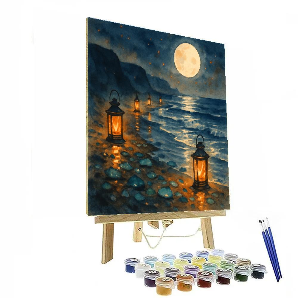 Lantern Row At Dimming Tide Number painting