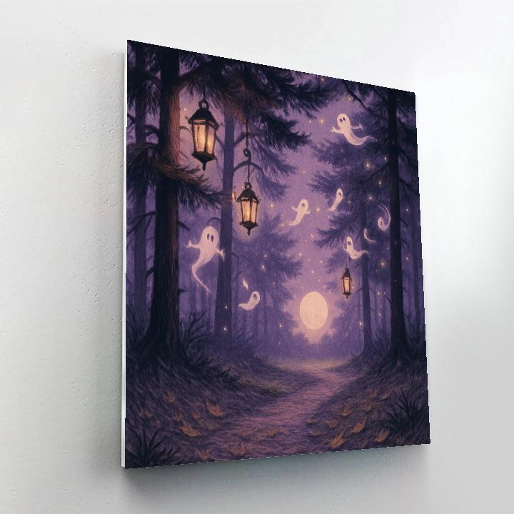 Lanternline Of The Whispering Pines Paint by numbers art