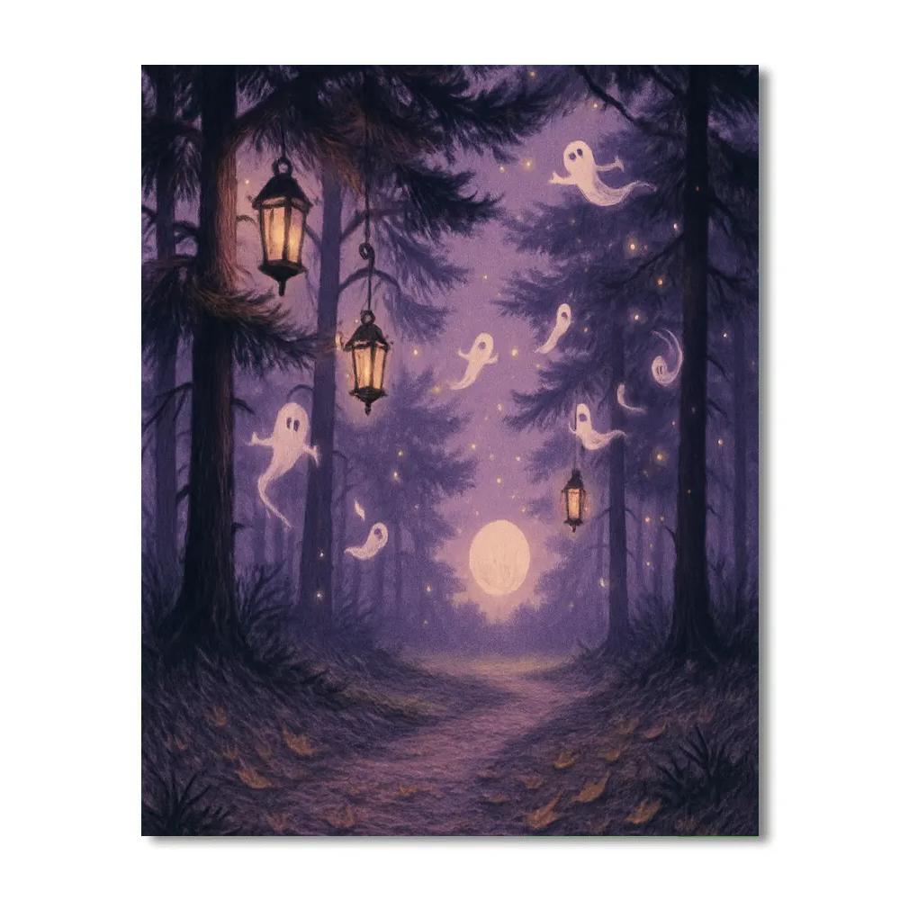 Lanternline Of The Whispering Pines Paint by numbers art