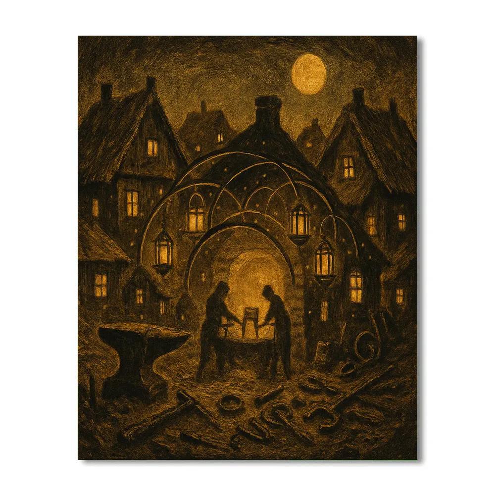 The Lanternforge Hamlet DIY paint by numbers