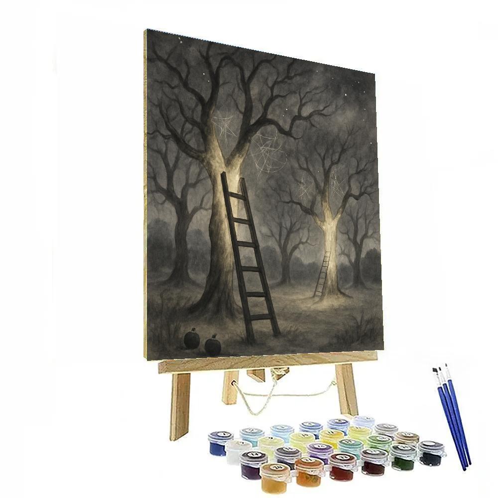 Lanterns Of The Forgotten Orchard paint by color