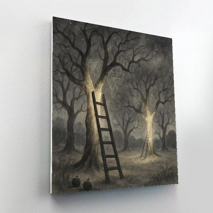 Lanterns Of The Forgotten Orchard paint by color