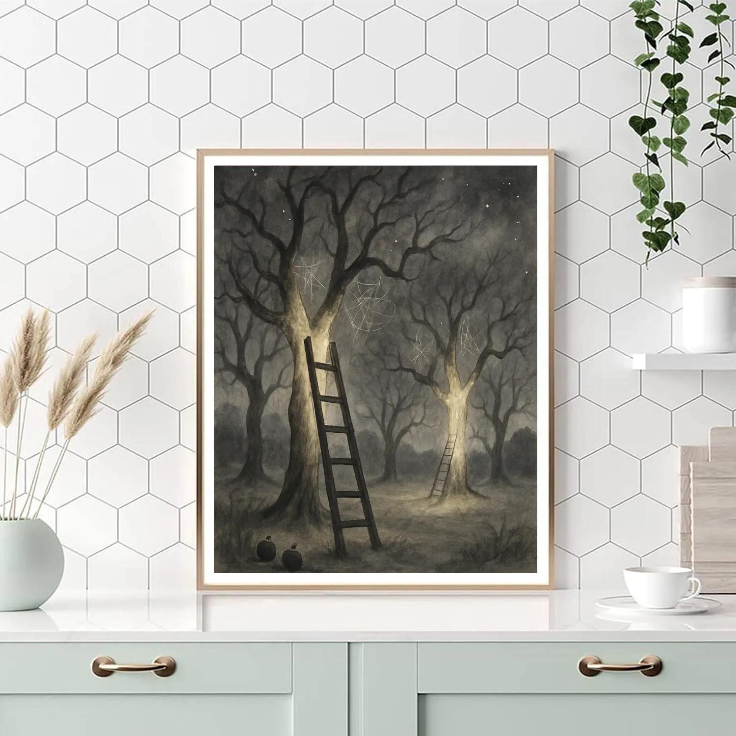 Lanterns Of The Forgotten Orchard paint by color