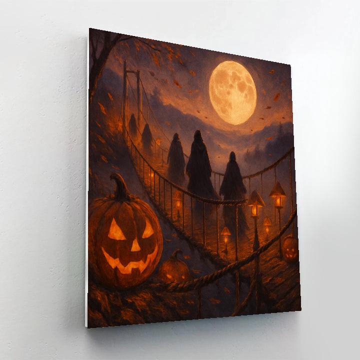 Lantern Bridge Of The Hollow Folk paint by color